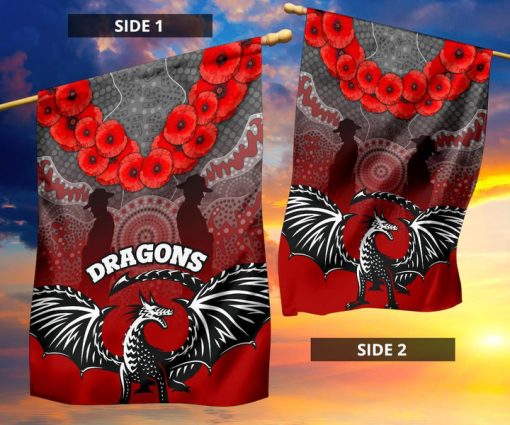 NRL St. George Illawarra Dragons ANZAC Day House Flag