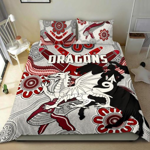 NRL St. George Illawarra Dragons Indigenous White Doona Cover