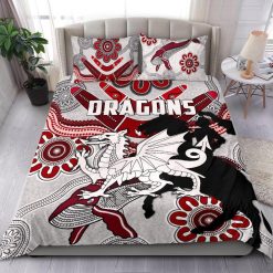 NRL St. George Illawarra Dragons Indigenous White Doona Cover