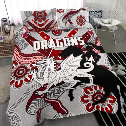 NRL St. George Illawarra Dragons Indigenous White Doona Cover