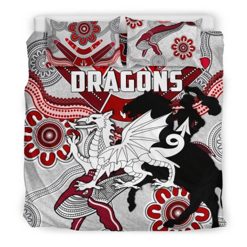 NRL St. George Illawarra Dragons Indigenous White Doona Cover