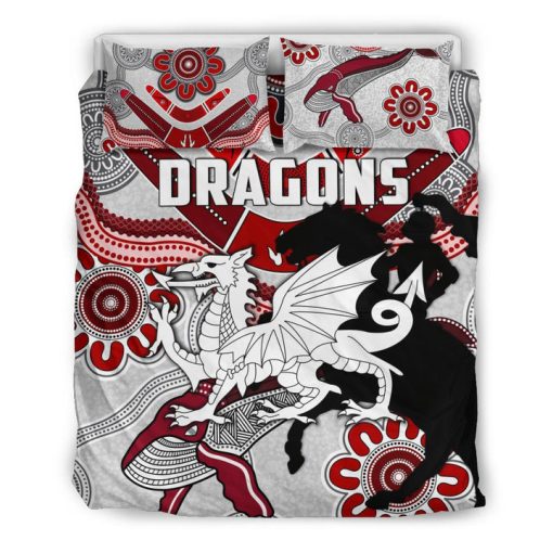 NRL St. George Illawarra Dragons Indigenous White Doona Cover