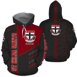 AFL St Kilda Saints Black Pullover Hoodie