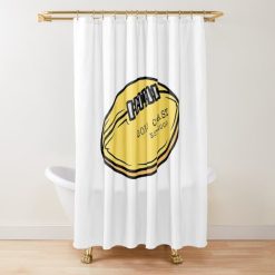 AFL Gold Coast Suns Yellow Rugby Ball Shower Curtain