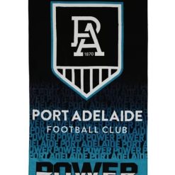 AFL Port Adelaide Black Blue Beach Towel V2