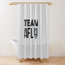 AFL Port Adelaide White Team Shower Curtain