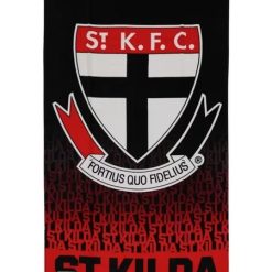 AFL St Kilda Saints Black Red Beach Towel