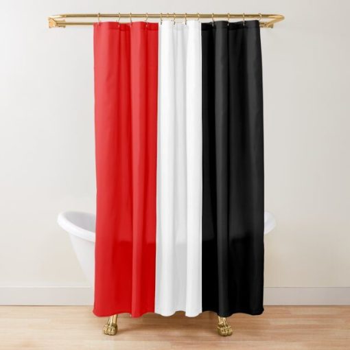 AFL St Kilda Saints Red White Black Shower Curtain